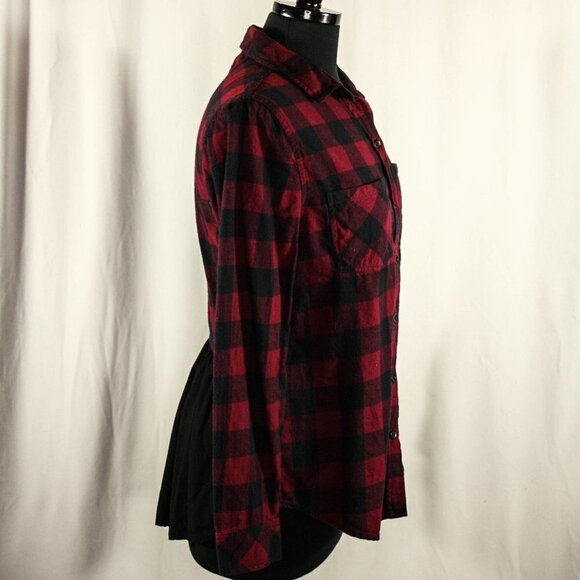beachlunchlounge Plaid Button Down Peplum … - Picture 2 of 3